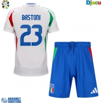 Italija Alessandro Bastoni #23 Gostujuci Dres za djecu EP 2024 Kratak Rukav (+ Kratke hlače)